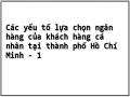 Các yếu tố lựa chọn ngân hàng của khách hàng cá nhân tại thành phố Hồ Chí Minh - 1