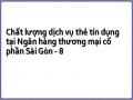 Thang Đo Các Nhân Tố Ảnh Hưởng Chất Lượng Dịch Vụ Thẻ Tín Dụng Tại Ngân Hàng Thương Mại Cổ Phần Sài Gòn