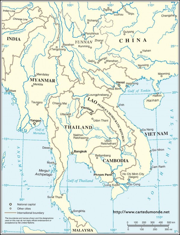 Bản đồ các nước tiểu vùng sông Mekong http www theworldmap net continent big mekong 1