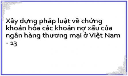 Xây dựng pháp luật về chứng khoán hóa các khoản nợ xấu của ngân hàng thương mại ở Việt Nam - 13