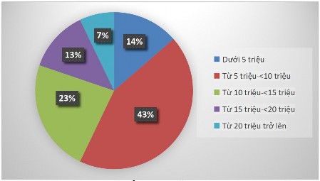 Hình 4 5 Thống kê mẫu theo thu nhập Nguồn Tác giả phân tích và tổng hợp kết 5