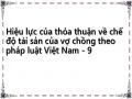 Hiệu lực của thỏa thuận về chế độ tài sản của vợ chồng theo pháp luật Việt Nam - 9
