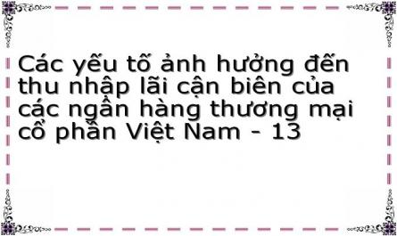 Các yếu tố ảnh hưởng đến thu nhập lãi cận biên của các ngân hàng thương mại cổ phần Việt Nam - 13