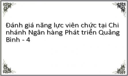 Đánh giá năng lực viên chức tại Chi nhánh Ngân hàng Phát triển Quảng Bình - 4