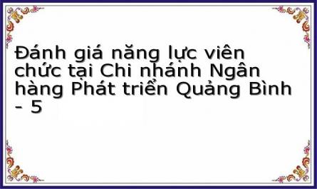 Đánh giá năng lực viên chức tại Chi nhánh Ngân hàng Phát triển Quảng Bình - 5