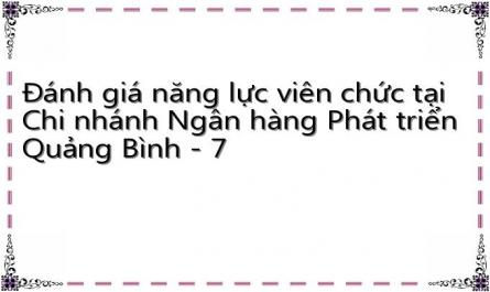 Đánh giá năng lực viên chức tại Chi nhánh Ngân hàng Phát triển Quảng Bình - 7