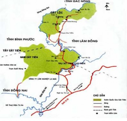 Nguồn Phòng Khoa học – Kỹ thuật VQG Cát Tiên 2 1 1 2 Ranh giới VQG Cát Tiên có 1