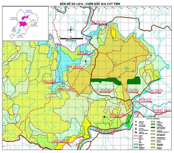 Hình 2 2 Bản đồ tuyến điểm du lịch tại VQG Cát Tiên Tiên 2 3 Thực trạng du 1
