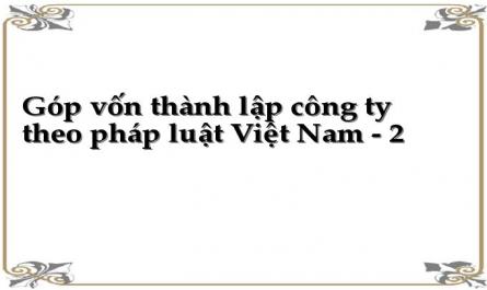 Góp vốn thành lập công ty theo pháp luật Việt Nam - 2