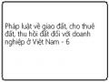 Các Quy Định Pháp Luật Về Giao Đất, Cho Thuê Đất, Thu Hồi Đất Đối Với Doanh Nghiệp