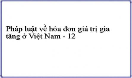 Pháp luật về hóa đơn giá trị gia tăng ở Việt Nam - 12