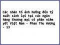 Các nhân tố ảnh hưởng đến tỷ suất sinh lợi tại các ngân hàng thương mại cổ phần niêm yết Việt Nam - Phan Thu Hương - 13