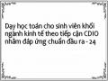 Yêu Cầu, Nội Dung Chuẩn Đầu Ra Của Khối Ngành Kinh Tế