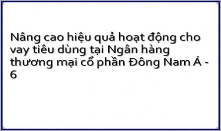 Thực Trạng Hoạt Động Cho Vay Tiêu Dùng Của Nhtmcp Đông Nam Á Từ Năm 2010 - 2012