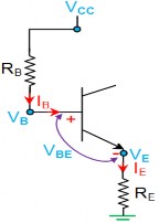 Theo định luật thứ hai của Kirchhoff ta có Theo định luật Ohm Với I E  1 I B 4