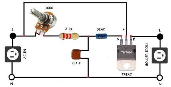 Hình 6 22 Sơ đồ linh kiện mạch điều khiển độ sáng đèn 7