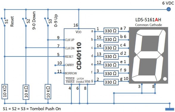 Hình 7 9 mạch đếm lên xuống dùng led 7 đoạn cathode chung 6