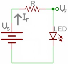 Hình 2 24 Mạch hạn dòng bảo vệ cho LED Để xác định giá trị của điện trở 4