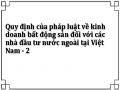 Quy định của pháp luật về kinh doanh bất động sản đối với các nhà đầu tư nước ngoài tại Việt Nam - 2