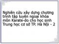 Nghiên cứu xây dựng chương trình tập luyện ngoại khóa môn Karate-do cho học sinh Trung học cơ sở TP. Hà Nội - 2