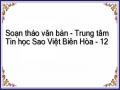 Soạn thảo văn bản - Trung tâm Tin học Sao Việt Biên Hòa - 12