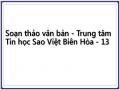 Soạn thảo văn bản - Trung tâm Tin học Sao Việt Biên Hòa - 13