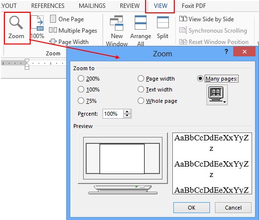 Hình 15 Phóng to thu nhỏ văn bản Cách 2 Sử dụng công cụ trên thanh Status Bar Hình 7