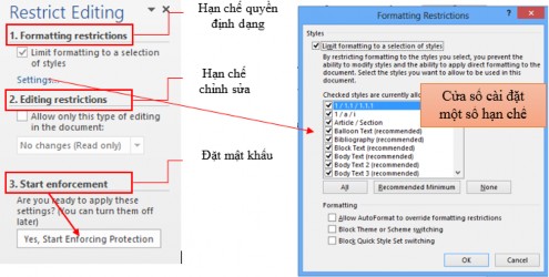 Hình 33 Hạn chế chỉnh sửa tài liệu Hình 34 Đặt mật khẩu bảo vệ 27
