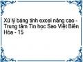 Xử lý bảng tính excel nâng cao - Trung tâm Tin học Sao Việt Biên Hòa - 15
