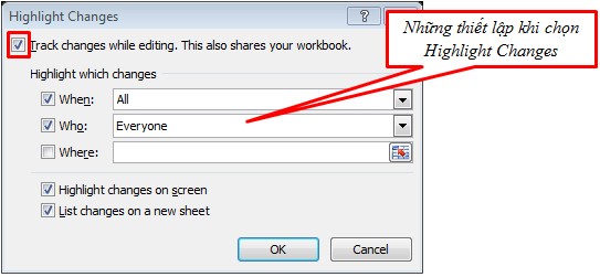 Bước 3 Click Ok để hoàn thành Với thiết lập này thì những vị trí mà dữ 15