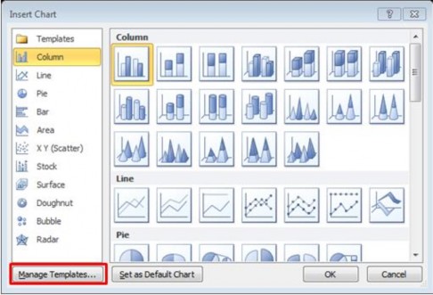 Bước 3 Trong cửa sổ Templates Charts bạn chọn mẫu muốn xóa nhấn Delete 1 3 5 11