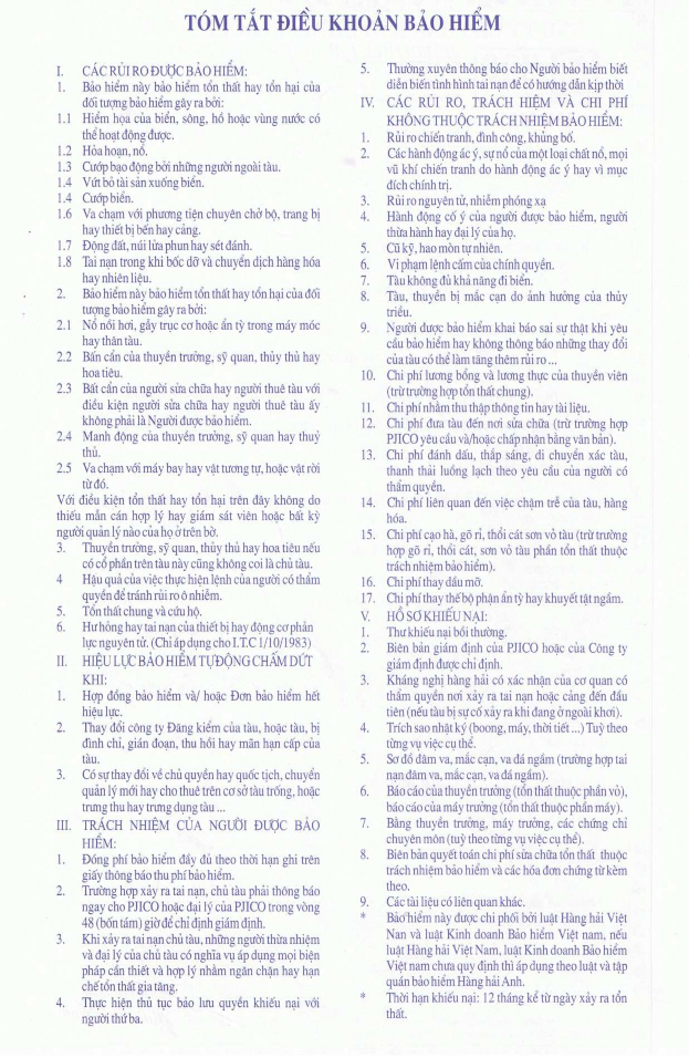 3 Mẫu đơn bảo hiểm hàng hóa Danh m ụ c tài li ệ u tham kh ả o 1 Bảo hiểm hàng 4