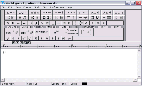 Hình 1 19 Cửa sổ làm việc của Math Type 5 0 1 4 5 11 EclipseCrossword Hình 1 20 Cửa 12