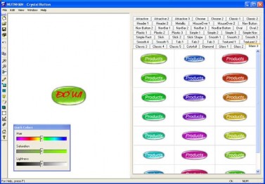 Hình 1 13 Cửa sổ làm việc của Crystal Button 2007 1 4 5 5 Adobe Photoshop CS3 Adobe 6
