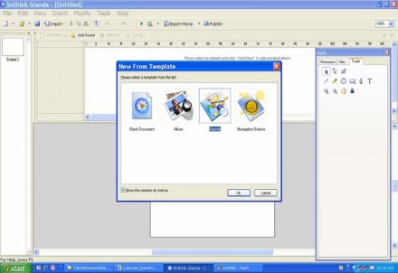 Hình 1 15 Cửa sổ làm việc của Sothink Glanda 1 4 5 7 Flip Flash Album Deluxe Với FLIP 8