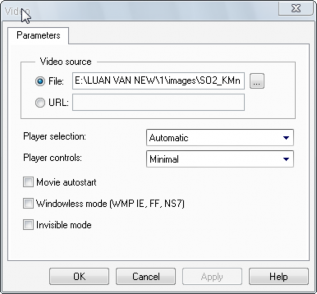 Hình 2 9 Hộp thoại Properties của Video Clip File chỉ rõ đường dẫn tới tập tin 11