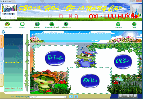 Hình 2 24 Giao diện Trang Thư giãn Gồm các nội dung các câu truyện bài thơ hóa 10