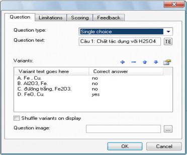 Hình 2 22 Hộp thoại Properties của Test 2 Các bước tạo đáp án và tính điểm 8