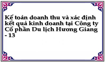 Kế toán doanh thu và xác định kết quả kinh doanh tại Công ty Cổ phần Du lịch Hương Giang - 13