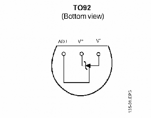 Sơ đồ nhìn từ dưới chân thiết bị V và V là hai đầu nguồn đặt của cảm 3