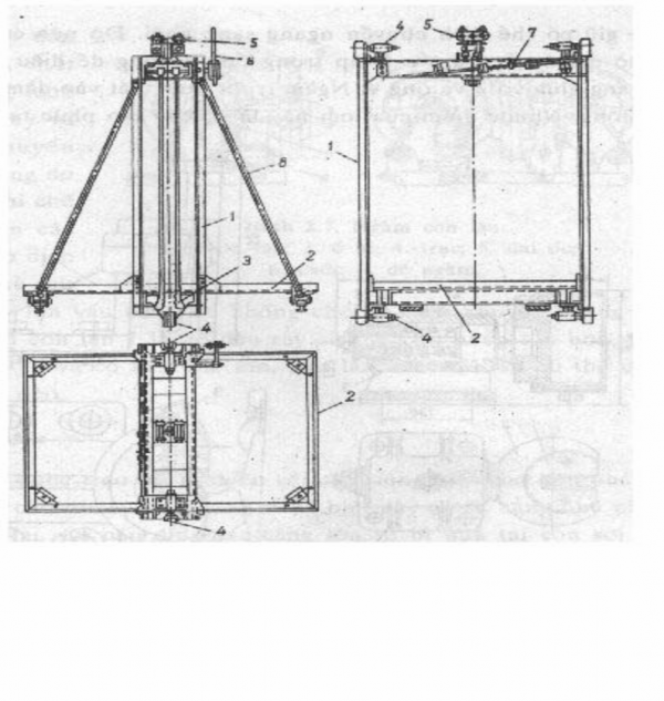 Hình I 5 Khung cabin Trên hình I 5 là khung chịu lực của thang máy Khung cabin gồm 3