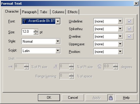  Font font chữ Size kích cỡ chữ Style chữ thường đậm nghiêng Script 18