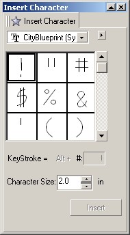  Vào Text Insert Characters Phím tắt Ctrl F11 Chọn Font trong ô Font chữ 12