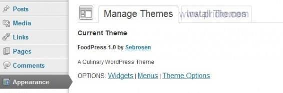 Chọn Install Theme để c i đặt theme Chọn Upload sau đó chọn tệp tin theme thường 8