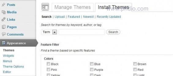 Chọn Upload sau đó chọn tệp tin theme thường là file zip từ ổ cứng của bạn 9