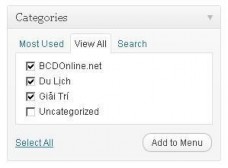 Sau khi add vào menu tất cả thì bạn sẽ có được giao diện sau 3 Menu wordpress Lúc 11