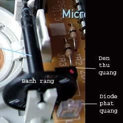 Bộ cảm biến trong chuột bi Nguyên lý hoạt động Diode phát quang phát ra ánh sáng 9