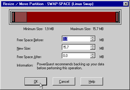 Bạn có thể dùng mouse nắm và kéo trực tiếp phần graph biểu thị cho partition 6