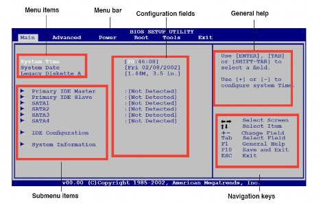 Thanh Menu Main Thay đổi cấu hình các thông số cơ bản của hệ thống 2
