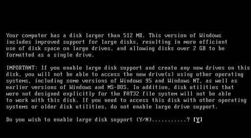 Ngay lập tức chương trình hiện ra một bảng Options Curent fixed disk driver chọn 3